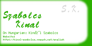 szabolcs kinal business card